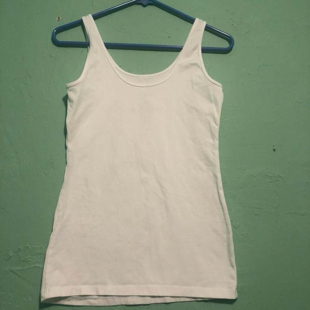 maurices White Cotton Stretch Scoopneck Tank Top - Picture 4 of 4
